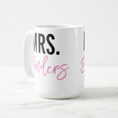 先生または新婚のMrsパーソナライズされたマグカップ コーヒーマグカップ (正面左)