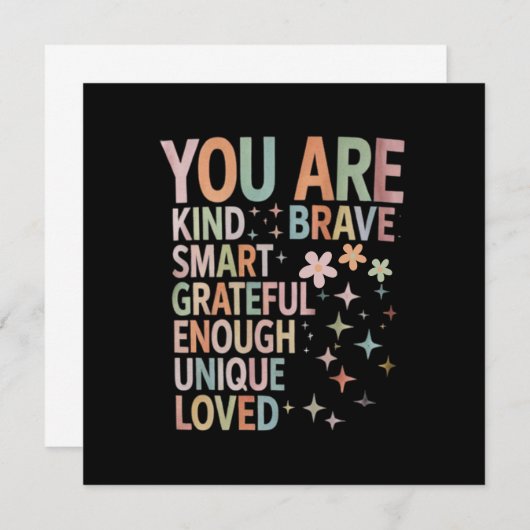 先生やる気を起こさせる初日新学期 招待状 (正面/裏面)