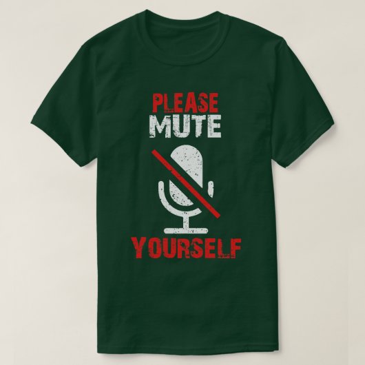 先生をミュートにする Tシャツ (デザイン正面)