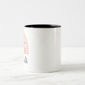 先生を愛で激励するギフト 虹 ツートーンマグカップ (中央)