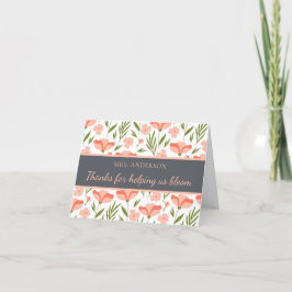 先生を支えてくださってありがとう ブルーム 先生への感謝カード サンキューカード