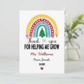 先生を育ててくれてありがとう教師感謝 シーズンカード (スタンド正面)