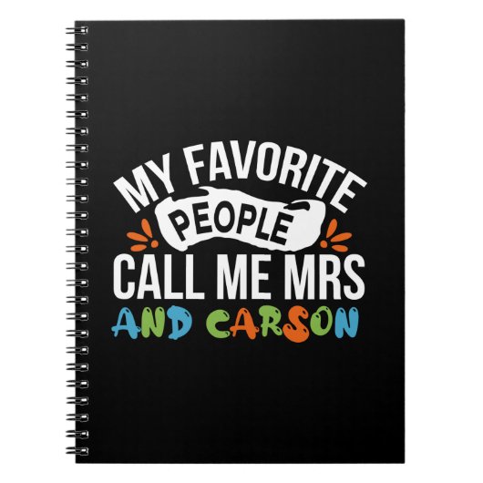 先生アお気に入りのートの人々は私をカーソンと呼ぶ ノートブック (正面)