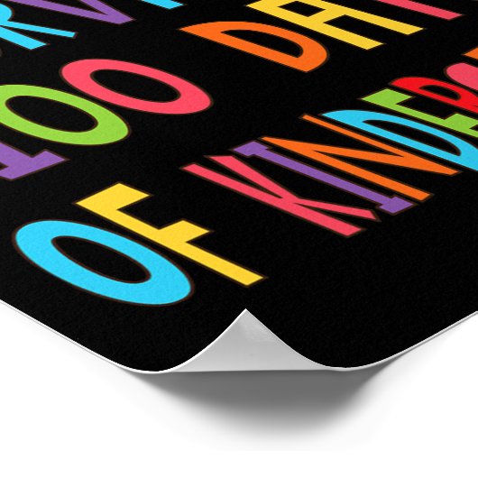 先生アイ生き延び100日の幼稚園児 ポスター (角)