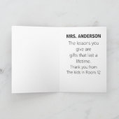 先生アクション姿AIボックス人形スタイル サンキューカード (内部)