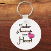 先生アシスタントのハート キーホルダー (正面)
