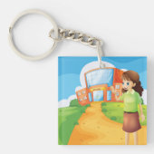 先生アットスクールキーチェーン キーホルダー (正面)