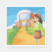 先生アットスクール紙ナプキンス スタンダードランチョンナプキン (正面)