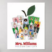 先生アップルコラージュ先生のギフト21写真 ポスター (正面)