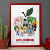 先生アップルコラージュ先生のギフト21写真 ポスター