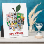 先生アップルコラージュ先生のギフト22写真 フォトプラーク (側面)