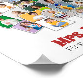 先生アップルコラージュ先生のギフト22写真 ポスター (角)