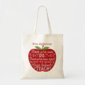 先生アップルザーズフー教え引用文 トートバッグ (正面)