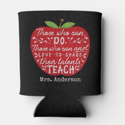 先生アップルザーズ教え引用文カスタム 缶クーラー (裏面)