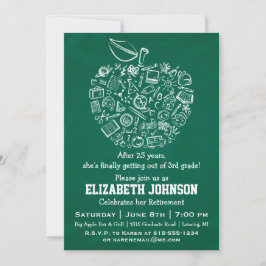 先生アップルリタイアメントパーティの招待状 招待状