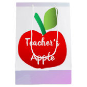 先生アップルレインボーストライプ抱き枕 ミディアムペーパーバッグ (裏面)