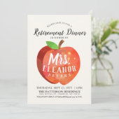 先生アップル退職ディナー招待状 招待状 (スタンド正面)