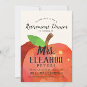 先生アップル退職ディナー招待状 招待状 (正面)