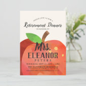 先生アップル退職ディナー招待状 招待状 (スタンド正面)