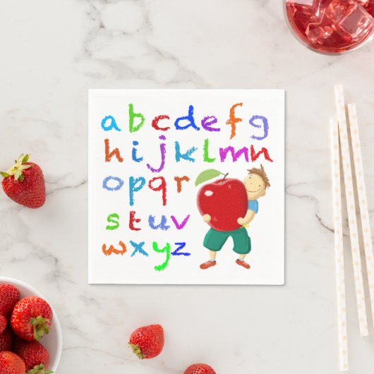 先生アルファベット スタンダードカクテルナプキン (インサイチュ)