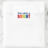 先生アートあなたの未来は明るい スクエアシール (バッグ)