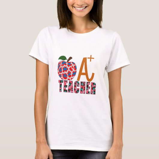 先生アートアップルAプラス先生 Tシャツ (正面)