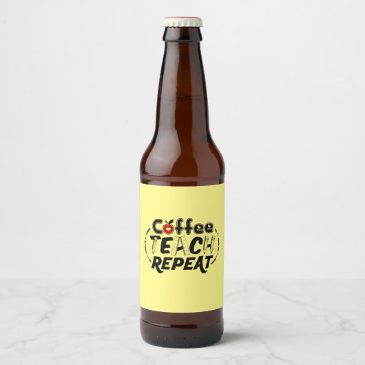 先生アートコーヒ教えーリピート ビールラベル (正面)