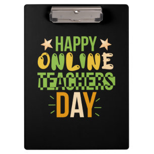 先生アートハッピーオンライン先生デー クリップボード