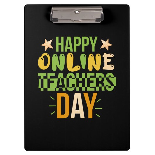 先生アートハッピーオンライン先生デー クリップボード (正面)