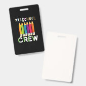 先生アートプレスクールクルー先生 バッジ (正面＆裏面)