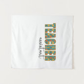 先生アート先生アシスタント タペストリー (正面(横))