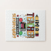 先生アー誇りを持ったトA先生 ジグソーパズル (横)