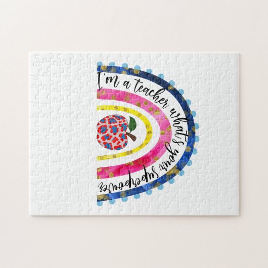 先生ア誇りを持ったートI Am先生 ジグソーパズル (横)