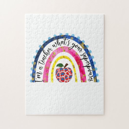 先生ア誇りを持ったートI Am先生 ジグソーパズル (縦)