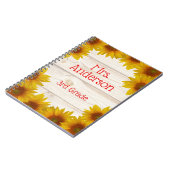 先生イエローデイジーオンシプラップ ノートブック (左側)