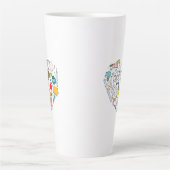 先生インストラクター教授ツールハート カフェラテマグ (正面)