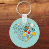 先生インストラクター教授ツールハート キーホルダー (正面)