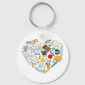 先生インストラクター教授ツールハート キーホルダー (裏面)