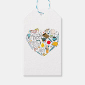 先生インストラクター教授ツールハート ギフトタグ (正面)