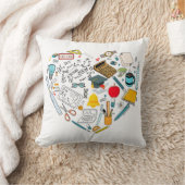 先生インストラクター教授ツールハート クッション (ブランケット)