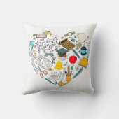 先生インストラクター教授ツールハート クッション (裏面)