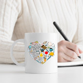 先生インストラクター教授ツールハート コーヒーマグカップ