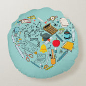 先生インストラクター教授ツールハート ラウンドクッション (裏面)