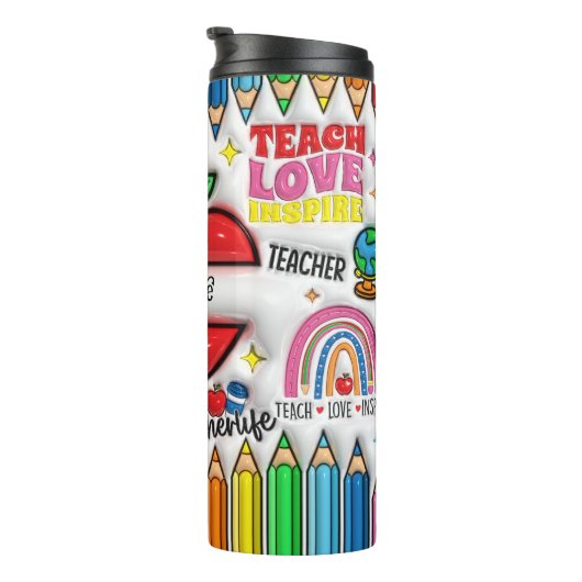 先生インスパイア:、成長、心、ハート タンブラー (回転右)