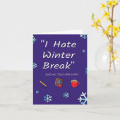 先生ウィンターブレイクカード カード (黄色い花)