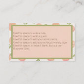 先生ウオーターカラーピーチパターン 名刺 (裏面)