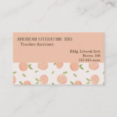 先生ウオーターカラーピーチパターン 名刺 (正面)