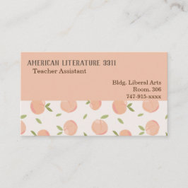 先生ウオーターカラーピーチパターン 名刺