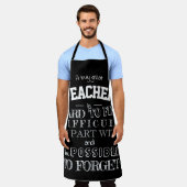 先生エプロン感謝していスクリプト感謝ギフト エプロン (着用した状態)