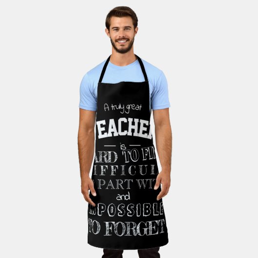 先生エプロン感謝していスクリプト感謝ギフト エプロン (着用した状態)